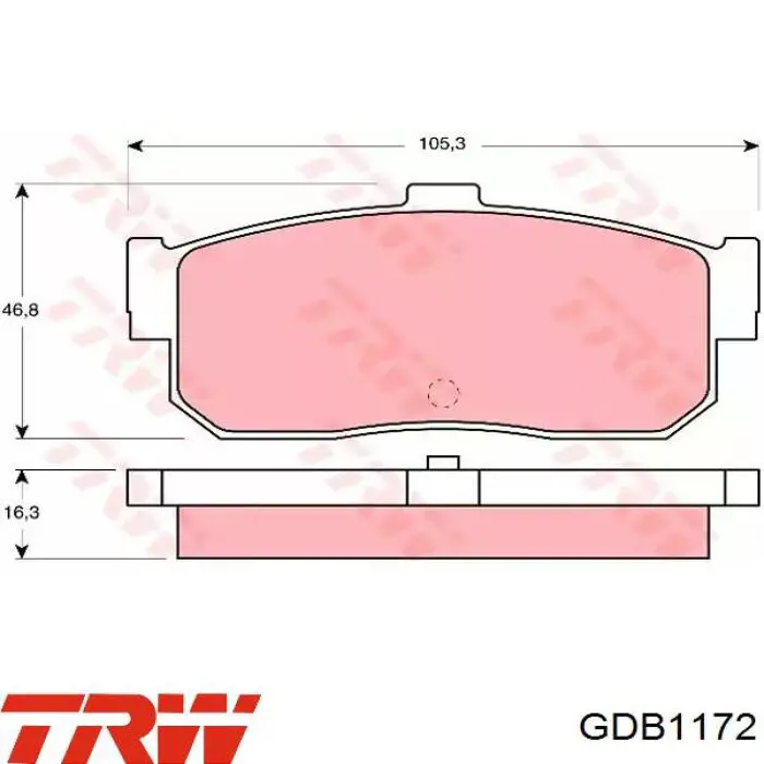 Купити GDB1172 TRW Задні колодки