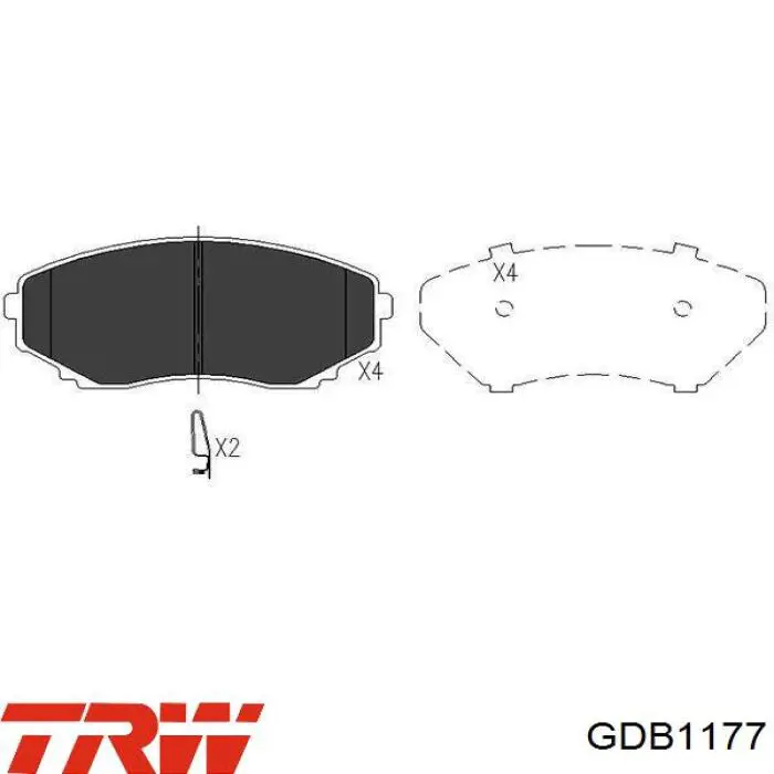 Передні тормозні колодки LCY13323Z Mazda