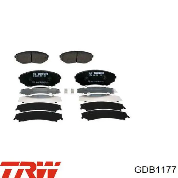 Передні тормозні колодки GDB1177 TRW