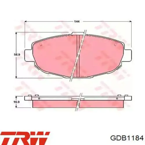 Купити 116354 Febi Колодки гальмівні передні, дискові
