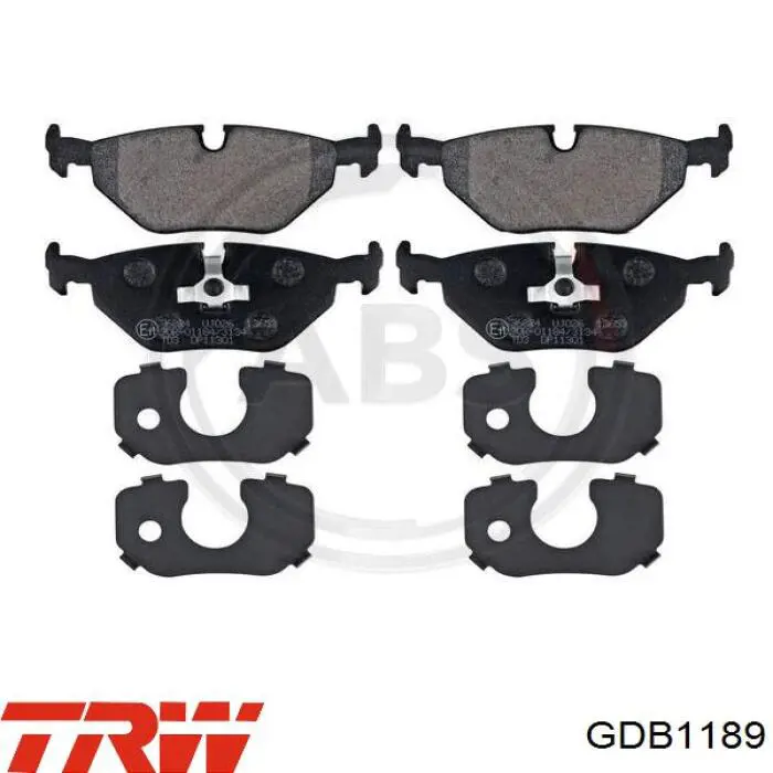 Задні гальмівні колодки TRW GDB1189 ціна, від 21.43 USD