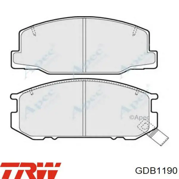 Колодки гальмівні передні, дискові GDB1190 TRW