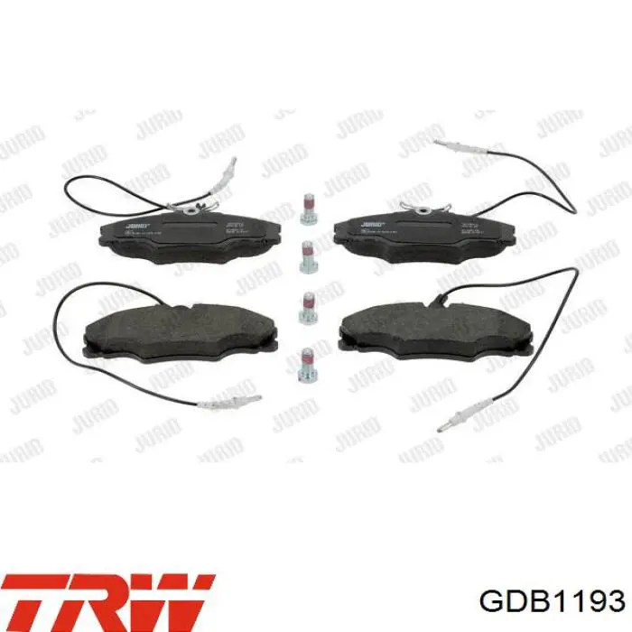 Передні тормозні колодки GDB1193 TRW