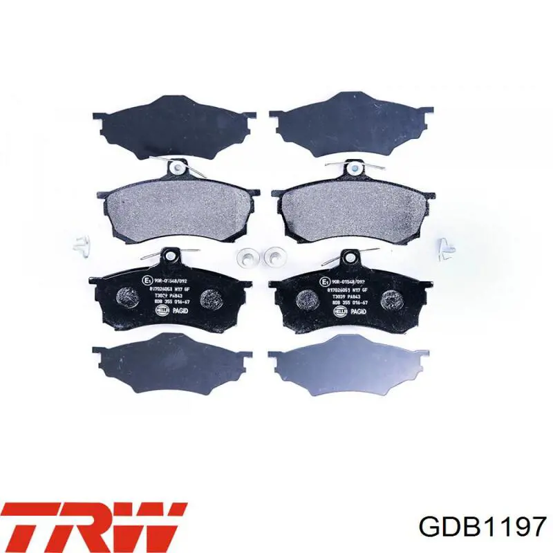 Передні тормозні колодки GDB1197 TRW