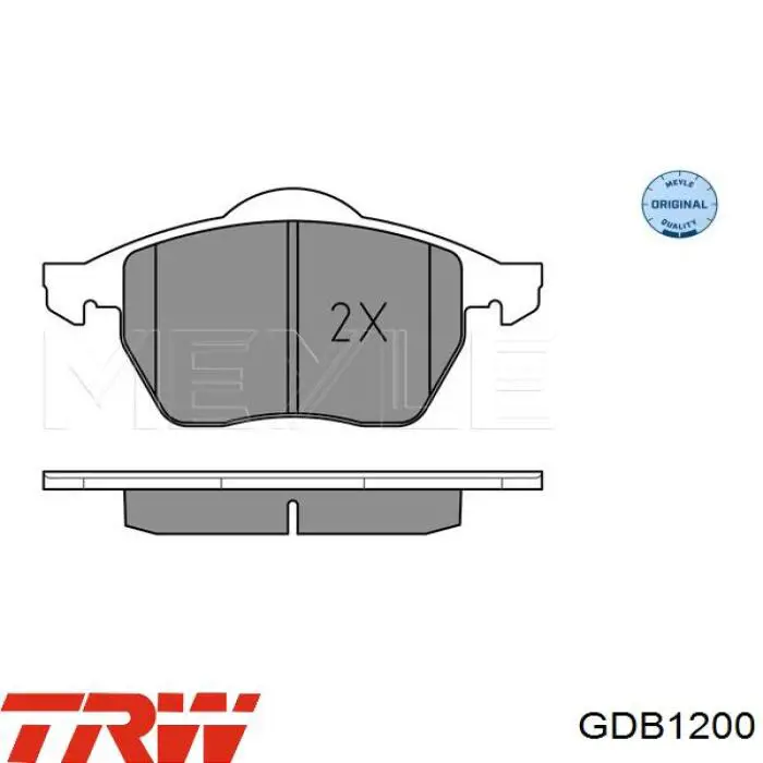 Купити GDB1200 TRW Колодки гальмівні передні, дискові