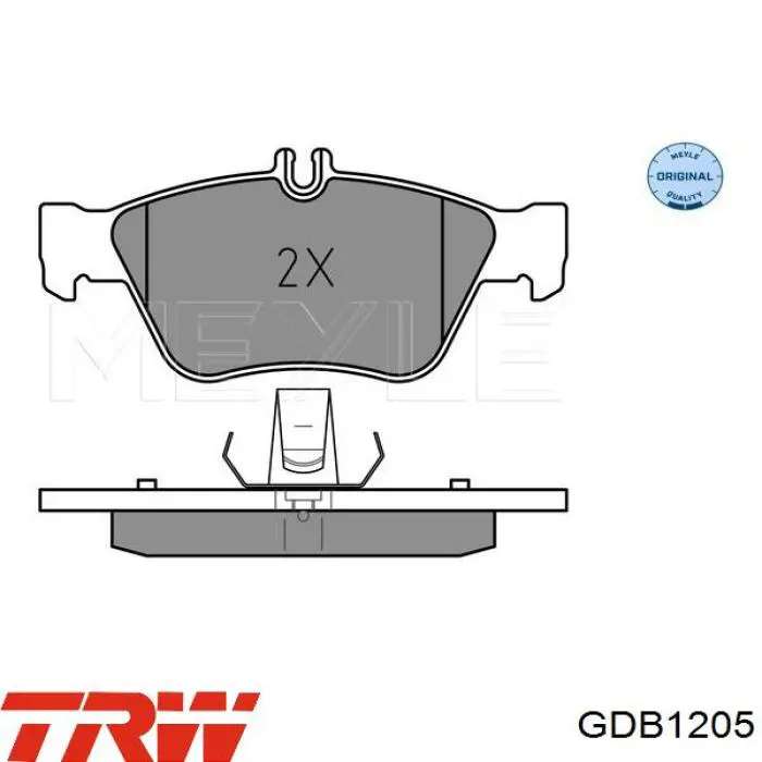 Передні тормозні колодки GDB1205 TRW