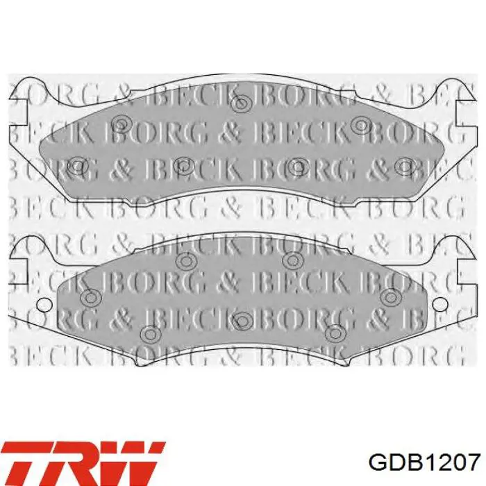 Передні тормозні колодки GDB1207 Lucas