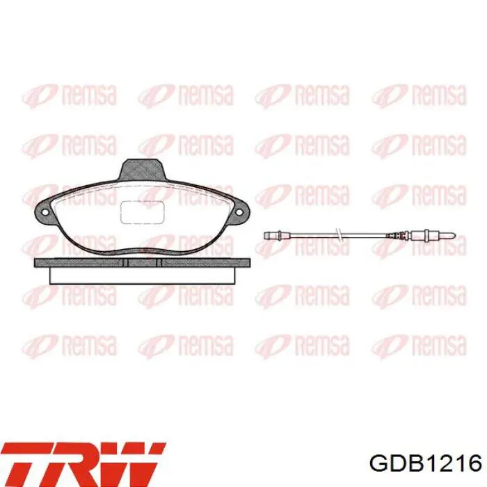 Гальмівні колодки TRW GDB1216 ціна, від 29.03 USD