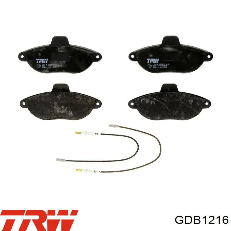 GDB1216 TRW колодки гальмівні передні, дискові