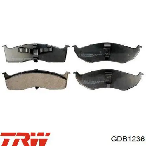 Передні тормозні колодки GDB1236 TRW