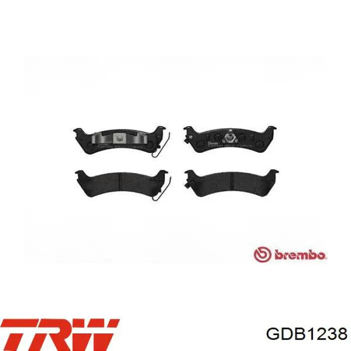 Задні гальмівні колодки TRW GDB1238 ціна, від 39.02 USD