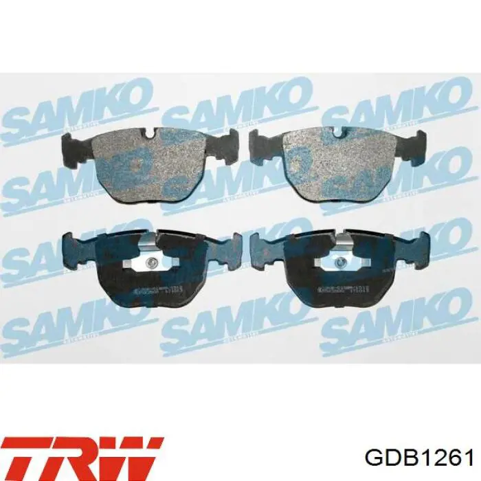 Передні тормозні колодки GDB1261 TRW