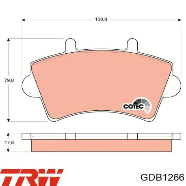 Тормозні колодки TRW GDB1266