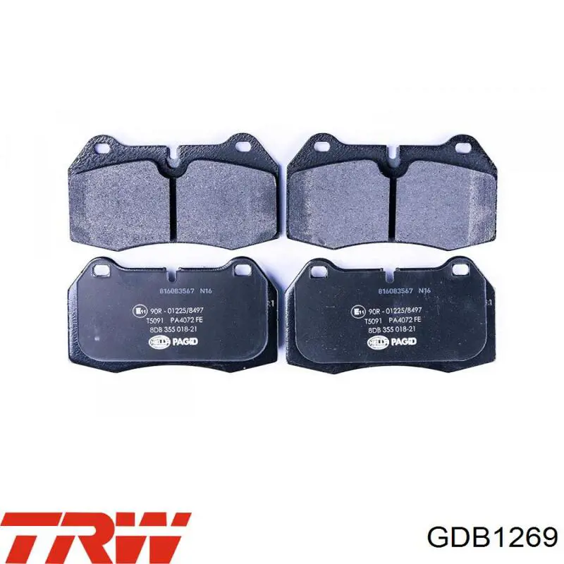 Передні тормозні колодки GDB1269 TRW