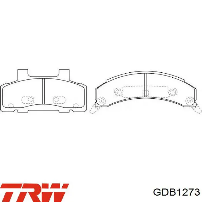 GDB1273 TRW колодки гальмівні передні, дискові
