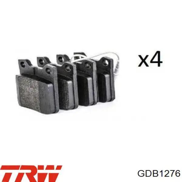 Задні гальмівні колодки GDB1276 TRW