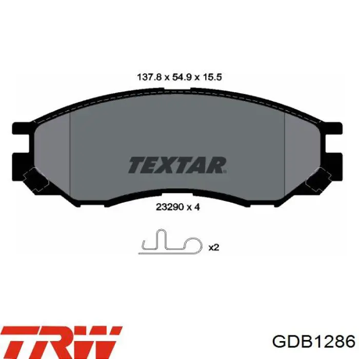 Тормозні колодки TRW GDB1286