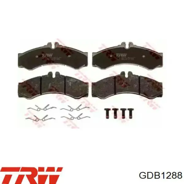 GDB1288 TRW Передні гальмівні колодки