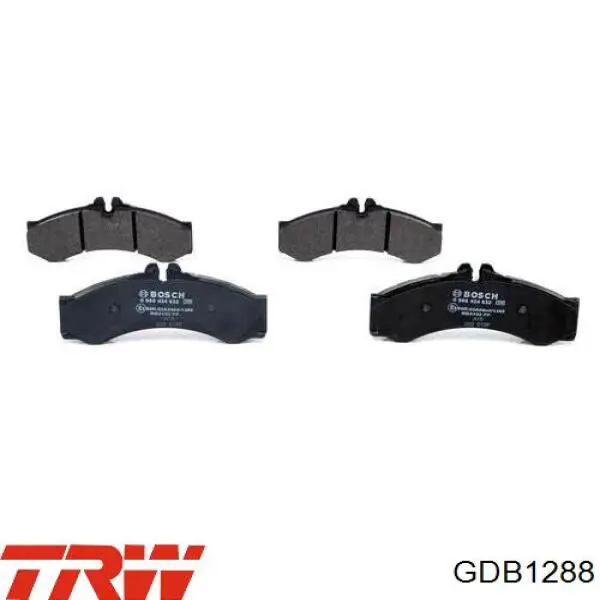 Купити GDB1288 TRW Колодки гальмівні передні, дискові