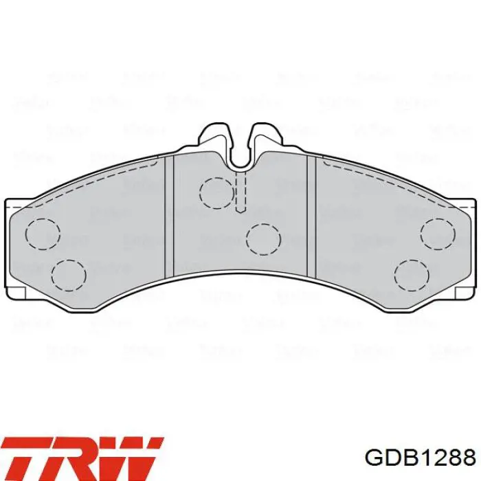 Передні тормозні колодки GDB1288 TRW