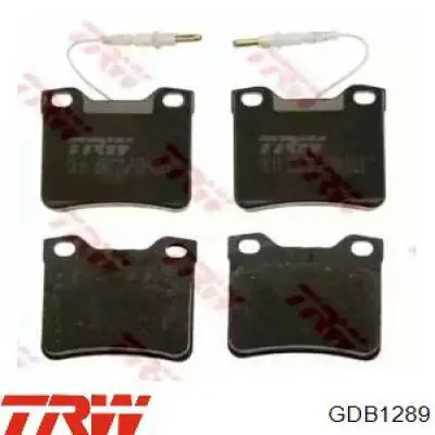 GDB1289 TRW Колодки гальмівні задні, дискові