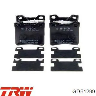 Купити GDB1289 TRW Задні колодки