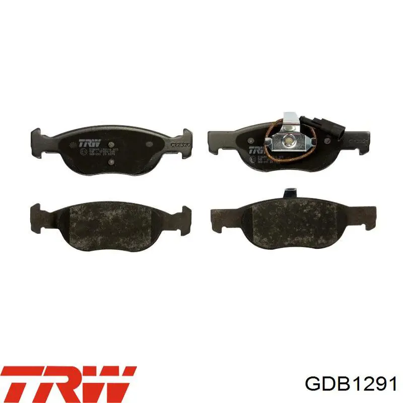 GDB1291 TRW колодки гальмівні передні, дискові