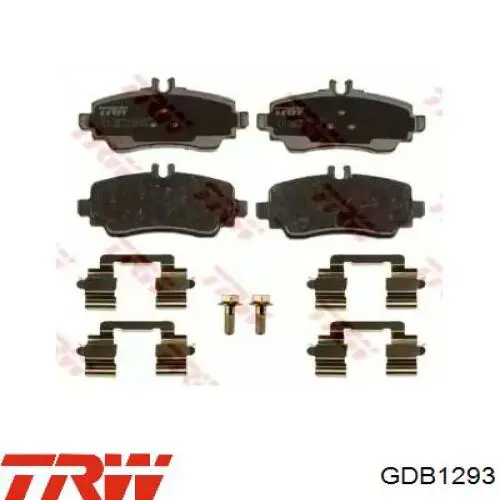 Передні тормозні колодки GDB1293 TRW