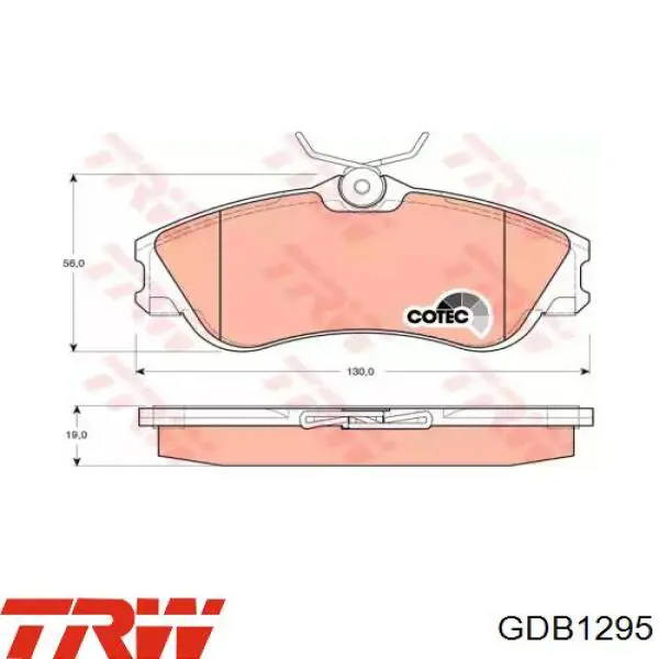 Гальмівні колодки TRW GDB1295 ціна, від 21.74 USD