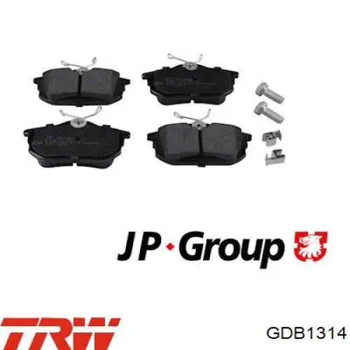 Задні гальмівні колодки GDB1314 TRW