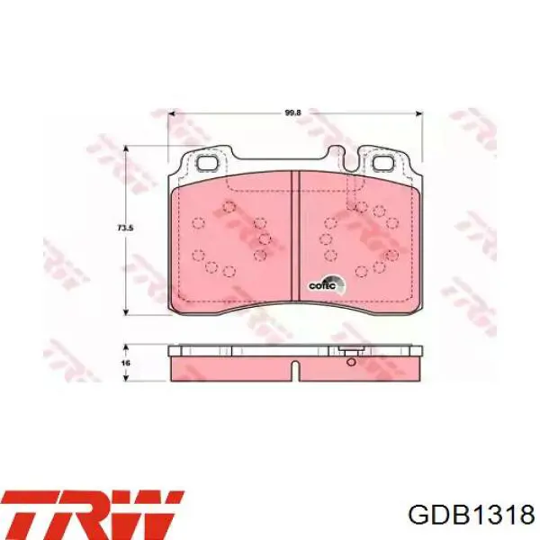 2115316004 Mercedes Передні гальмівні колодки