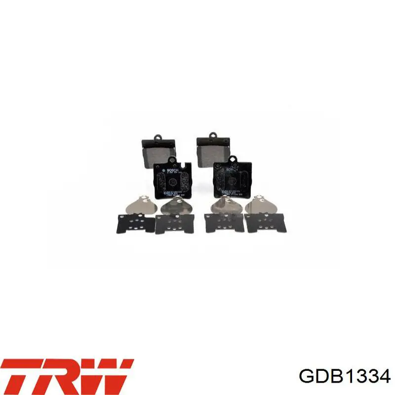 Задні гальмівні колодки GDB1334 TRW