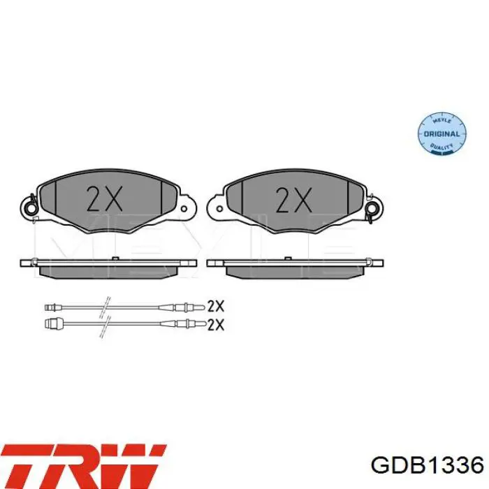Купити GDB1336 TRW Колодки гальмівні передні, дискові