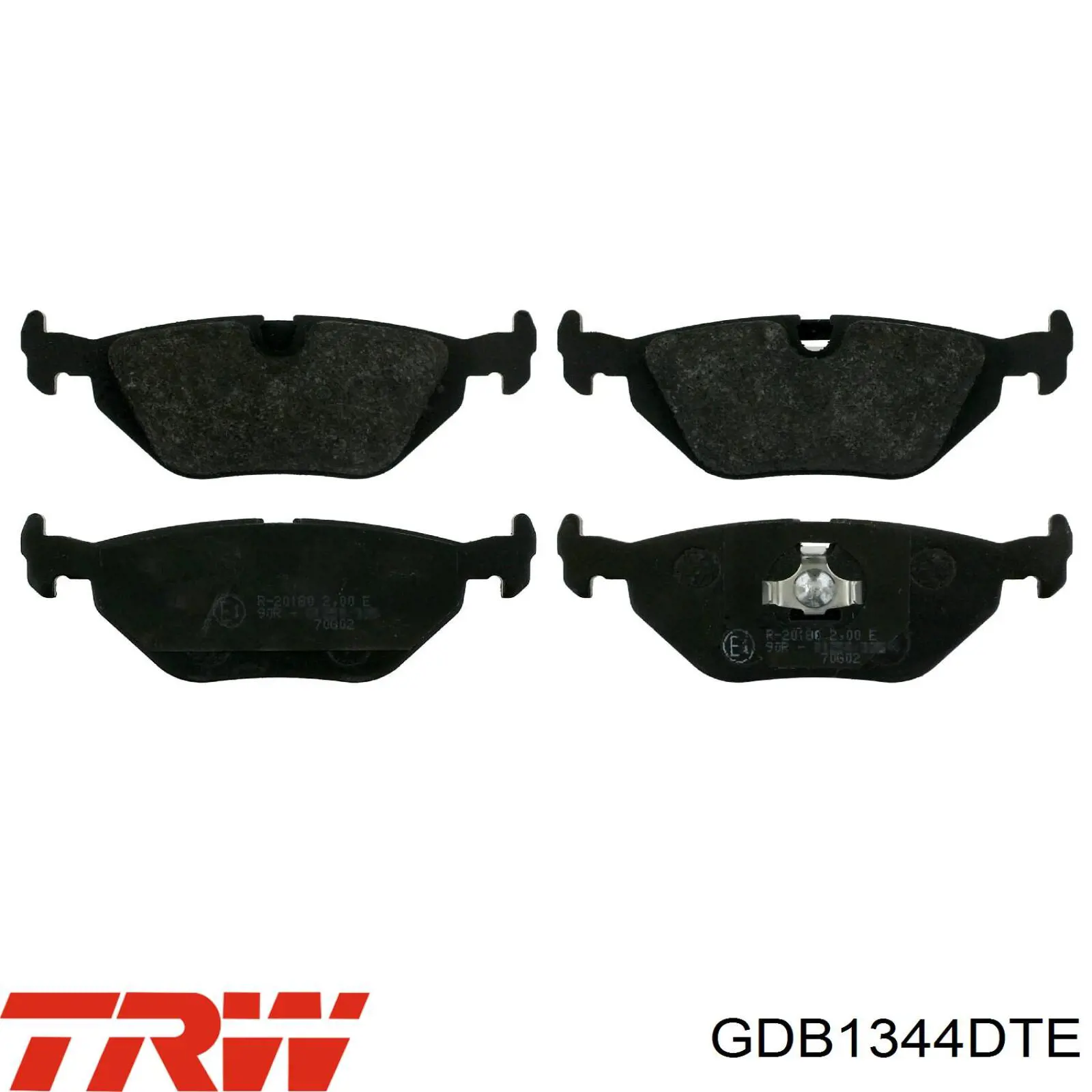 Задні гальмівні колодки GDB1344DTE TRW