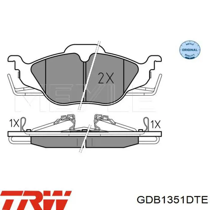 Гальмівні колодки TRW GDB1351DTE ціна, від 23.12 USD