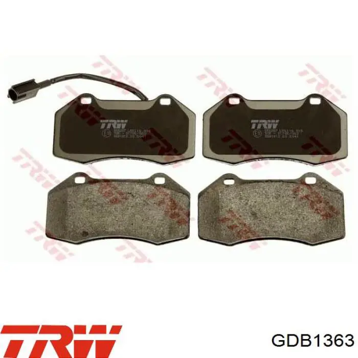 Купити GDB1363 TRW Колодки гальмівні передні, дискові
