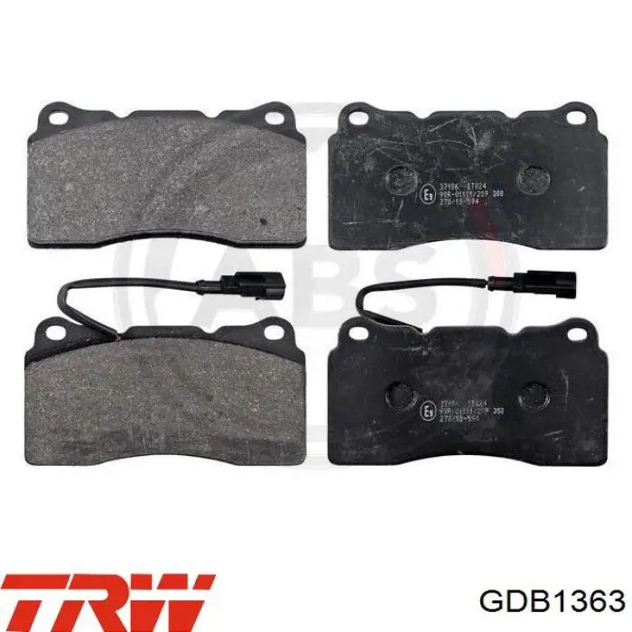 Передні тормозні колодки GDB1363 TRW