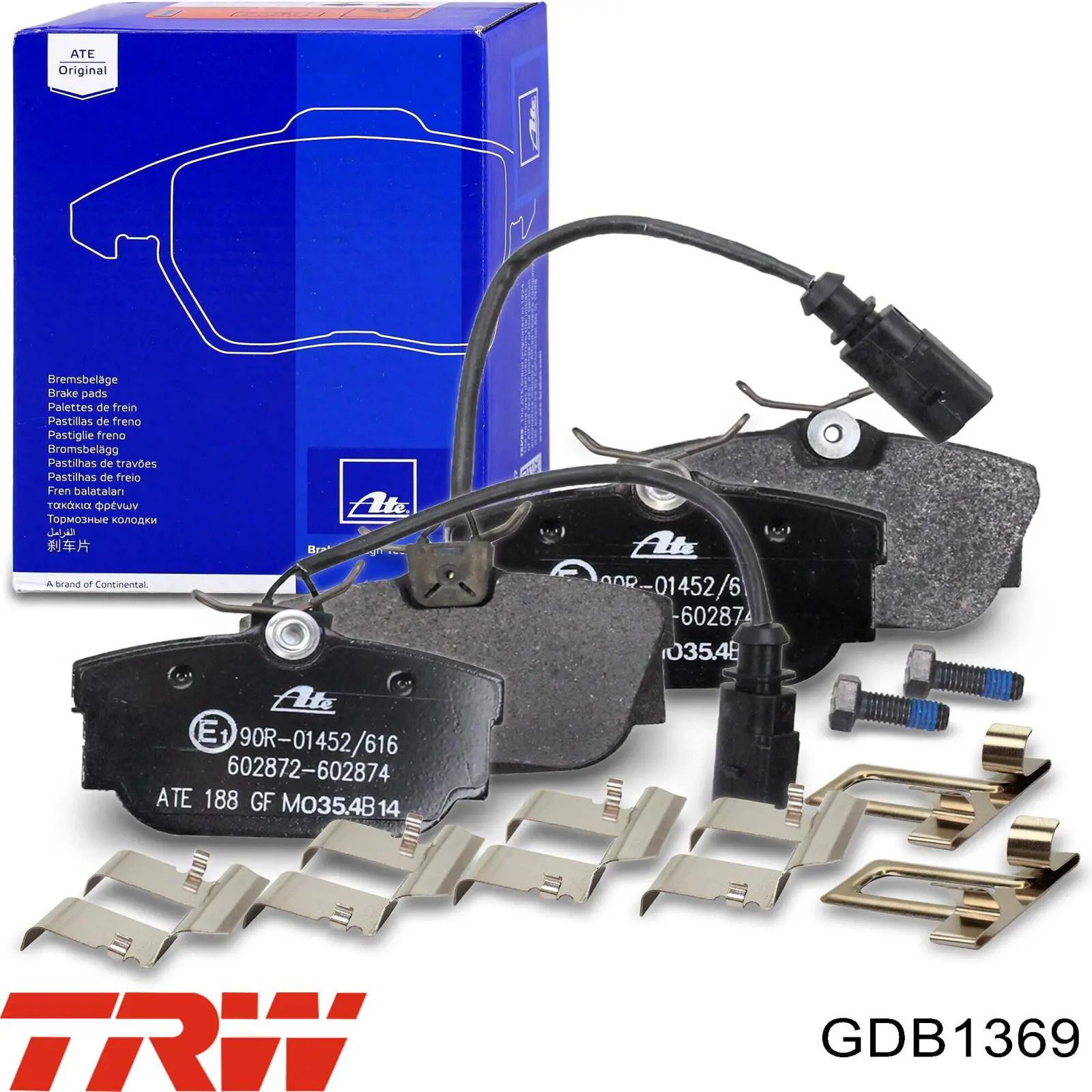 Задні гальмівні колодки GDB1369 TRW