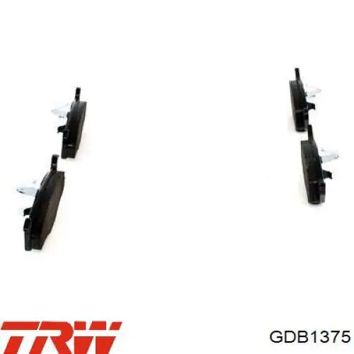 Передні тормозні колодки GDB1375 TRW