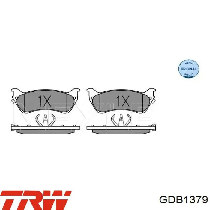 Купити GDB1379 TRW Задні колодки