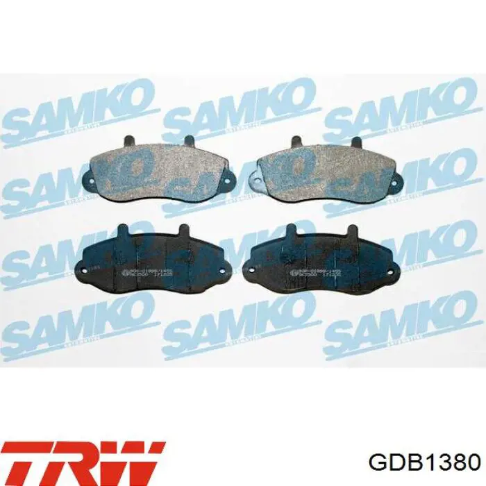 Купити GDB1380 TRW Колодки гальмівні передні, дискові