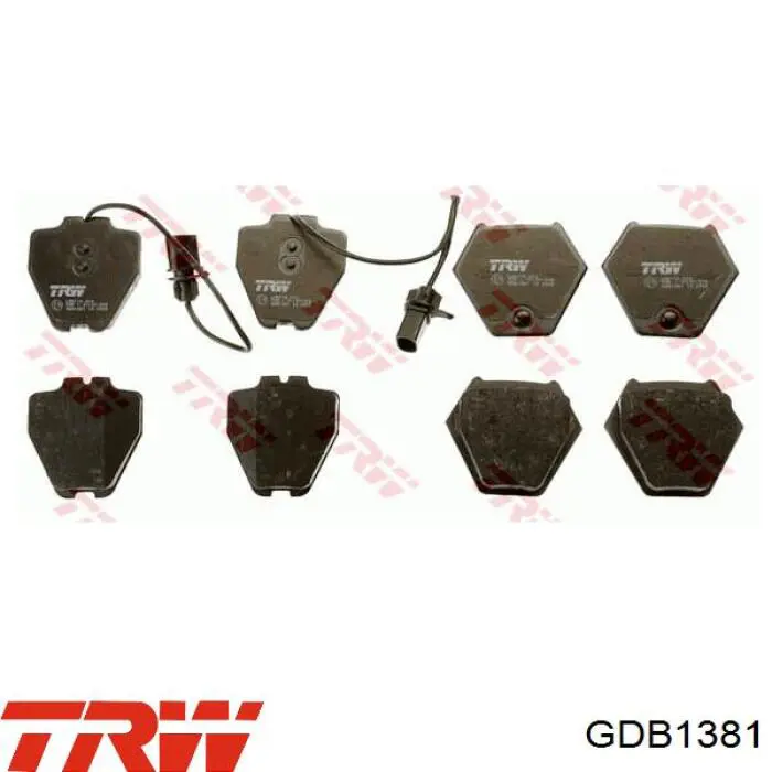 GDB1381 TRW колодки гальмівні передні, дискові