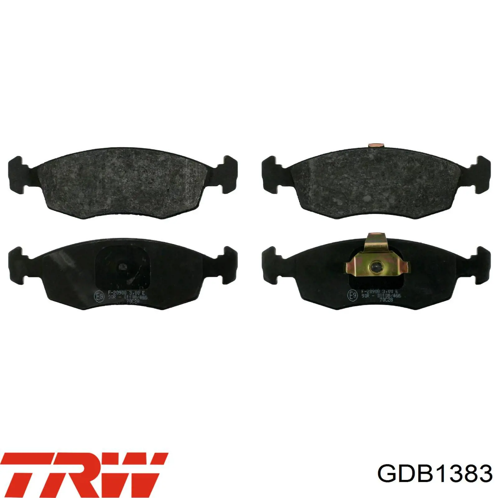 Передні тормозні колодки GDB1383 TRW