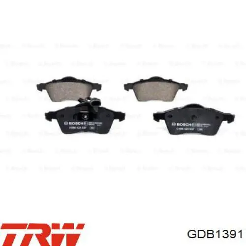 Передні тормозні колодки GDB1391 TRW