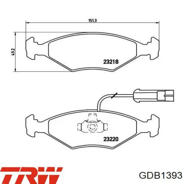 Тормозні колодки TRW GDB1393