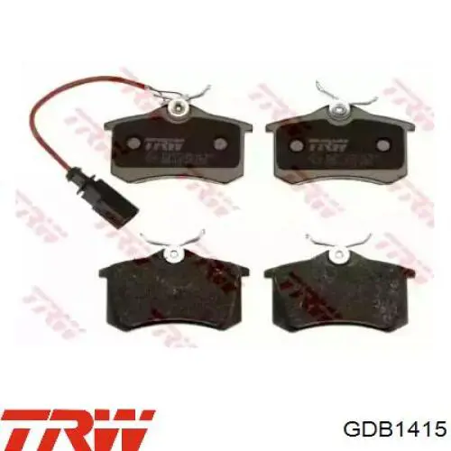 GDB1415 TRW Колодки гальмівні задні, дискові
