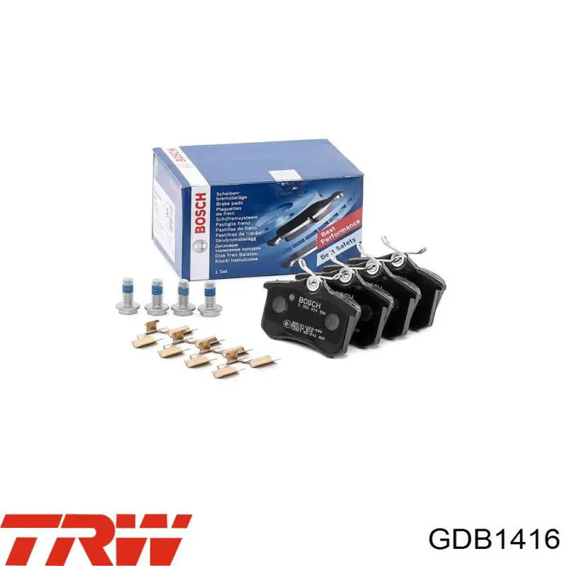 Купити GDB1416 TRW Задні колодки
