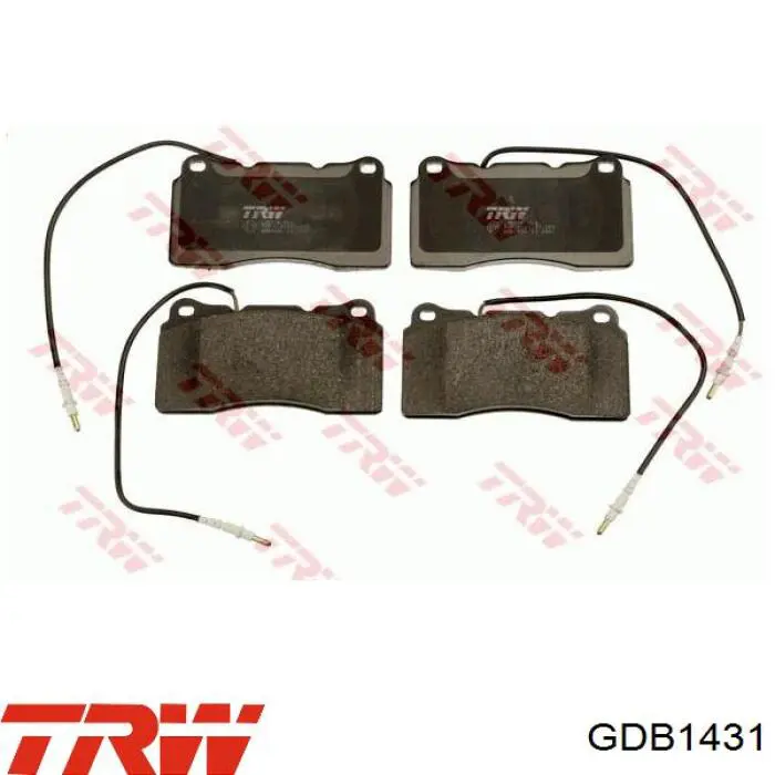 GDB1431 TRW колодки гальмівні передні, дискові