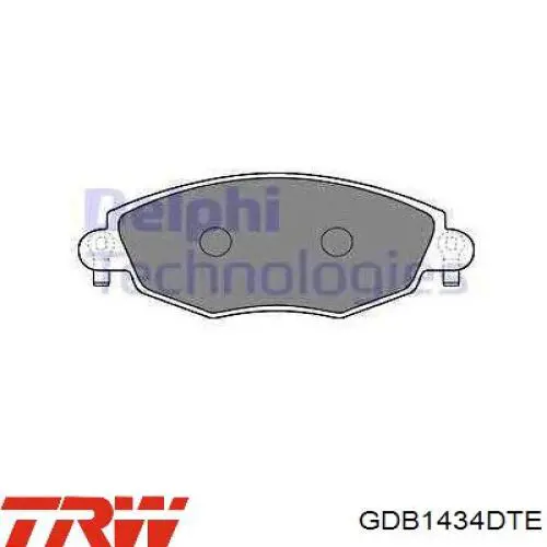 Передні тормозні колодки GDB1434DTE TRW