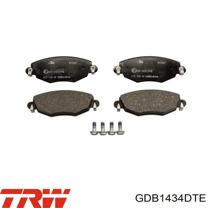 Гальмівні колодки TRW GDB1434DTE ціна, від 21.44 USD